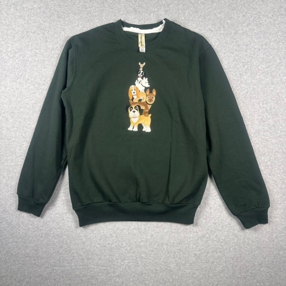 Decorated Originals Dog Embroidered Sweatshirt Size Small Cute‎ Pet Lovers